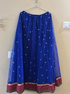Blue Sequin Ethnic Skirt