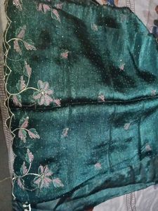 Elegant Teal cut dana Kurta Set