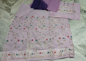 Lavender Rajputi Poshak Dress Material