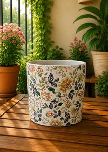 Floral Ceramic Planter