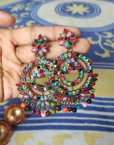 Boho Multicolor Jhumka Earrings