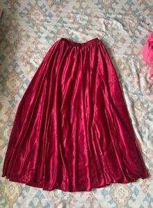 Flowy Red Maxi Skirt