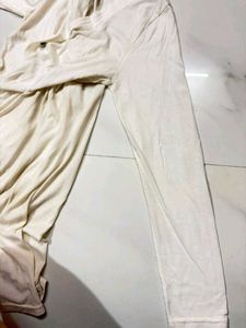 Cream Longline Button-Up Cardigan