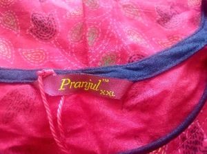 Red Printed Kurta