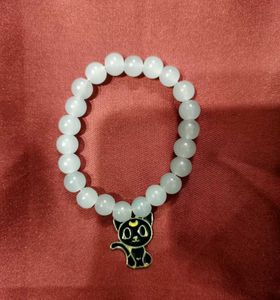 Cute Cat Charm Beaded Bracelet 🐱