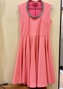 Pink Fit and Flare Dress