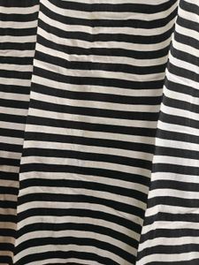 Black &amp; White Striped Kurti