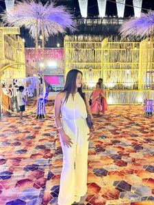 Elegant Beige Gold Jumpsuit