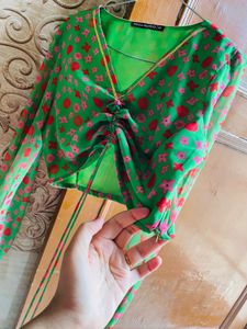 Vibrant Floral Print Lehenga Choli Set