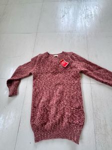 Cozy Knitted Sweater dress with Pockets