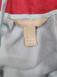 Light Blue Tie-Neck Blouse