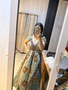 Bohemian Floral Maxi Dress🎀❤️🦋