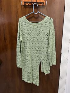 Light Green Crochet Sweater