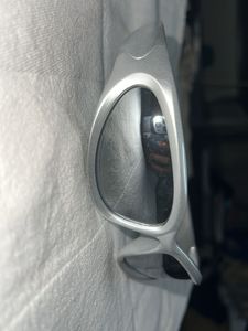 futuristic Silver Wrap Sunglasses