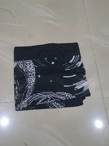 Stylish Black Saree with Abstract Print