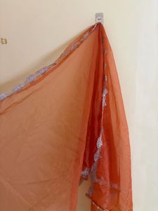 Vibrant Orange Embroidered Kurta Set