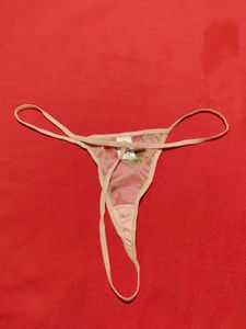 Pink Floral Sheer Thong