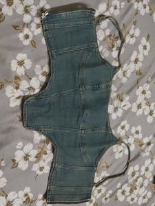 Denim Corset Top