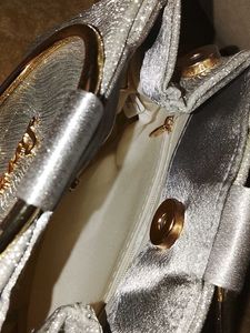 Lavie Silver Glitter Clutch