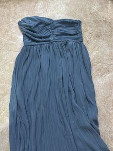 ZARA blue pleated dress