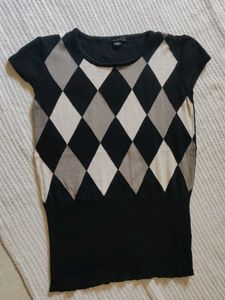 Argyle Patterned Top