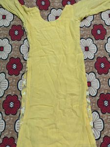 Yellow Embroidered Kurta