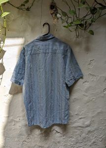 Blue Striped Short Sleeve Shirt