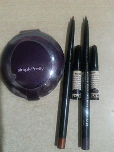 Avon Pressed powder & Simply Pretty Eye Pencils