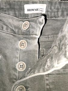 Olive Green Straight Jeans