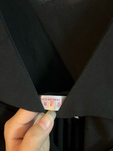 Elegant Black V-back  Midi Dress