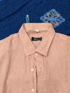 Men's Pink Linen Shirt