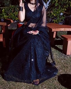 Stunning Black Sequin Lehenga Choli