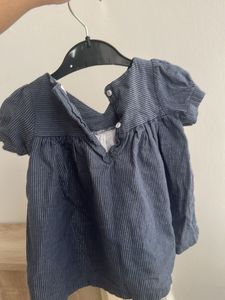 Cute Blue Striped Baby Dress