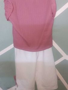 Cute Flower Top and Pants Set