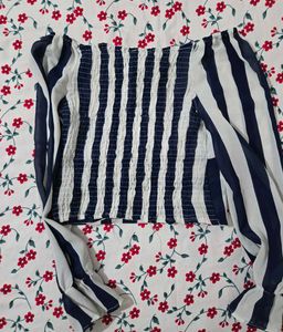 Striped Off-Shoulder Blouse