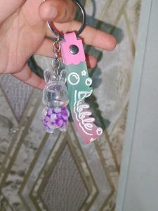 Cute Bunny & Bubble Keychain