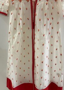 orange Block Print Maxi Dress with inner