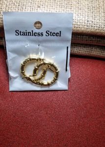 Anti tarnish Gold Tone Hoop Earrings