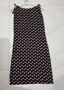 Floral Printed Cotton Sleeveless kurti