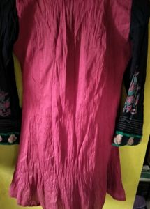 Crushed Zaria work ethnic kurta