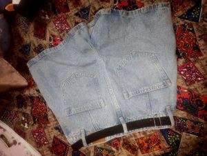 denim blue skorts for women
