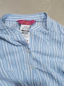 Blue Stripe Shirt &amp; Denim pant Set