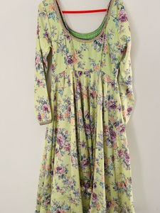 Green printed Anarkali set from rivaaj clothing