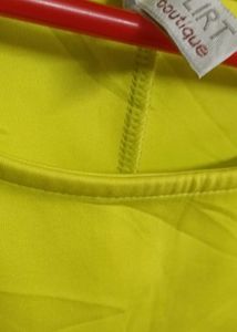 Bright Yellow Cut-Out Sleeve one piece from boutiq