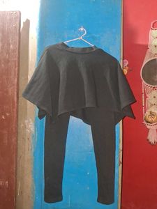 leggings with attached  skirt