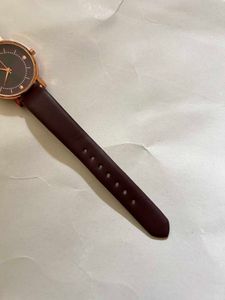 Elegant Brown Leather Strap Watch