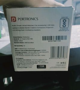 Portronic. Speaker. New With Tag. Unused Product