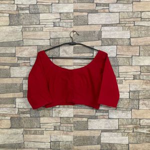 Vibrant Red Blouse