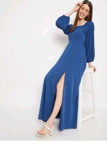 Elegant Blue Maxi Dress