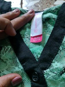 green colour net stylish top